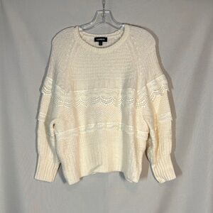 Express Women's‎ Ivory Knit Sweater